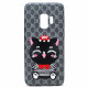 Galaxy S9 Design Cloth Stitch Hybrid Case (Gray Cat)