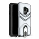 Galaxy S9+ (Plus) Metal Hook Carry Stand Hybrid Case (Silver)