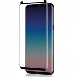 Galaxy S9 / S8 Tempered Glass Full Screen Protector Case Friendly (Glass Black)