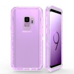 Galaxy S9+ (Plus) Transparent Armor Robot Case (Purple)