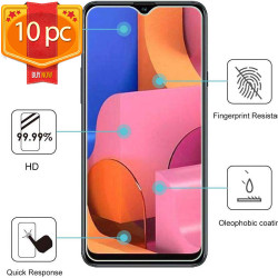 Samsung Galaxy A20S Clear Tempered Glass Screen Protector 10pc Pack (Clear)