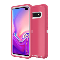 Galaxy S10+ (Plus) Armor Robot Case (Hot Pink White)