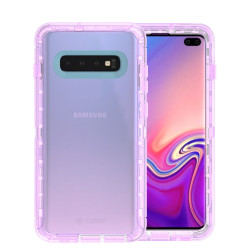 Galaxy S10e Transparent Clear Armor Robot Case (Purple)