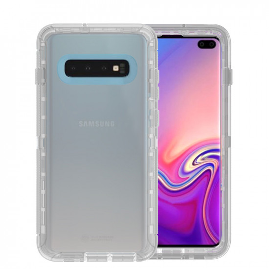 Galaxy S10e Transparent Clear Armor Robot Case (Smoke)