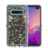 Galaxy S10+ (Plus) Star Dust Clear Liquid Armor Robot Case (Black)