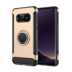 Galaxy S10e 360 Rotating Ring Stand Hybrid Case with Metal Plate (Gold)