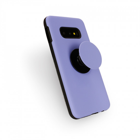 Galaxy S10e Pop Up Grip Stand Hybrid Case (Purple)
