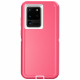 Heavy Duty Armor Robot Case for Samsung Galaxy S20 Ultra 6.9 inch (Hot Pink White)