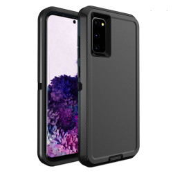 Heavy Duty Armor Robot Case for Samsung Galaxy S20 6.2 inch (Black Black)
