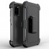Heavy Duty Armor Robot Case with Clip for Samsung Galaxy S20 Ultra 6.9 inch (Black Black)