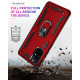 Samsung Galaxy S20+ Plus (6.7in) Tech Armor Ring Grip Case with Metal Plate (Red)