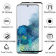 Galaxy S20 [Updated Version] Fingerprint Sensor 3D Glass High Response Case Friendly Full Adhesive Glue Tempered Glass Screen Protector with Installation Kit (Black Edge)