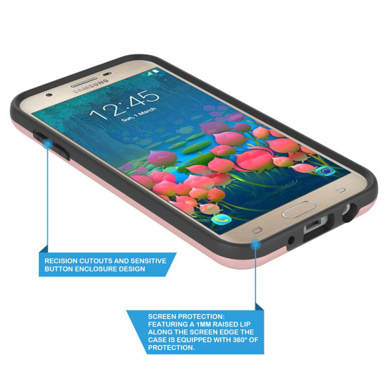 Samsung Galaxy J5 Prime, G570, On5 (2016) Armor Hybrid Case (Rose Gold)