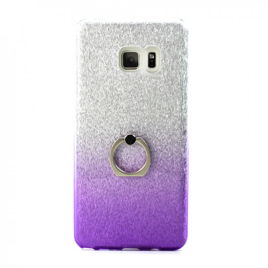Galaxy Note FE / Note Fan Edition / Note 7 Shiny Armor Ring Stand Hybrid Case (Purple)