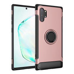 Galaxy Note 10 360 Rotating Ring Stand Hybrid Case with Metal Plate (Rose Gold)