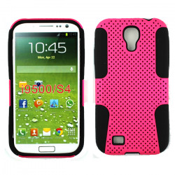 Samsung Galaxy S4 Mesh Hybrid Case (Hot Pink-Black)