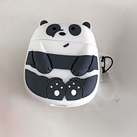 Cute Design Cartoon Silicone Cover Skin for Airpod (1 / 2) Charging Case (Big Panda)