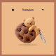 Cute Design Cartoon Silicone Cover Skin for Airpod (1 / 2) Charging Case (Chocolate Chip Cookie Bear)