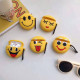 Cute Design Cartoon Silicone Cover Skin for Airpod (1 / 2) Charging Case (Emoji Classic Happy Face)