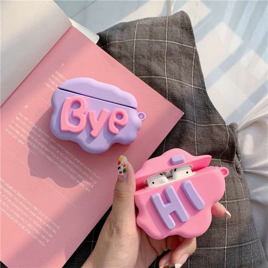 Airpod Pro Cute Design Cartoon Silicone Cover Skin for Airpod Pro Charging Case (Bye)
