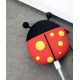 Cute Design Cartoon Silicone Cover Skin for Airpod (1 / 2) Charging Case (Ladybug)