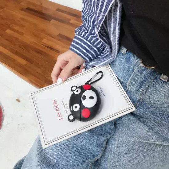 Cute Design Cartoon Silicone Cover Skin for Airpod (1 / 2) Charging Case (Surprise Bear)