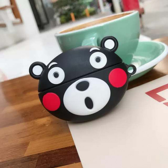 Cute Design Cartoon Silicone Cover Skin for Airpod (1 / 2) Charging Case (Surprise Bear)