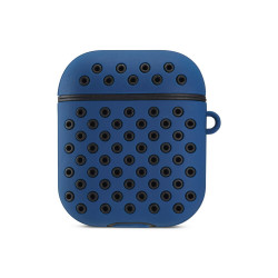 Airpod (2 / 1) Honeycomb Mesh Sports Cover Skin for Airpod Charging Case (Blue Black)
