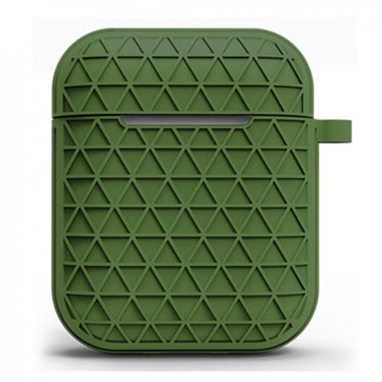 Net Mesh Design Hybrid Protective Case Cover for Apple Airpods 2 / 1 (Green)