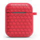 Net Mesh Design Hybrid Protective Case Cover for Apple Airpods 2 / 1 (Red)