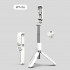 Heavy Duty 3-in-1 Aluminum Wireless Bluetooth Extendable Selfie Stick with Tripod Stand - Perfect for All Smartphone Models (White)