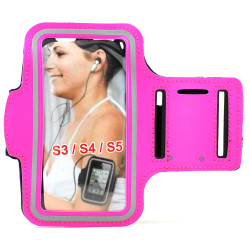 Samsung Galaxy S5 S4 S3 Sports Armband (Hot Pink)