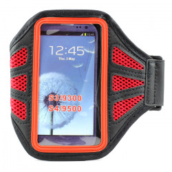 Samsung Galaxy S4 S3 Mesh Armband (Red)