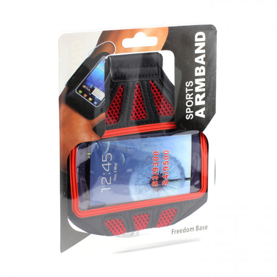 Samsung Galaxy S4 S3 Mesh Armband (Red)