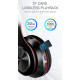 LED Bluetooth Wireless Foldable Headset with Mic, LED Light for Universal Devices - Adults, Kids, Work, Home, School (Red)