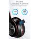 LED Bluetooth Wireless Foldable Headset with Mic, LED Light for Universal Devices - Adults, Kids, Work, Home, School (BlackRed)