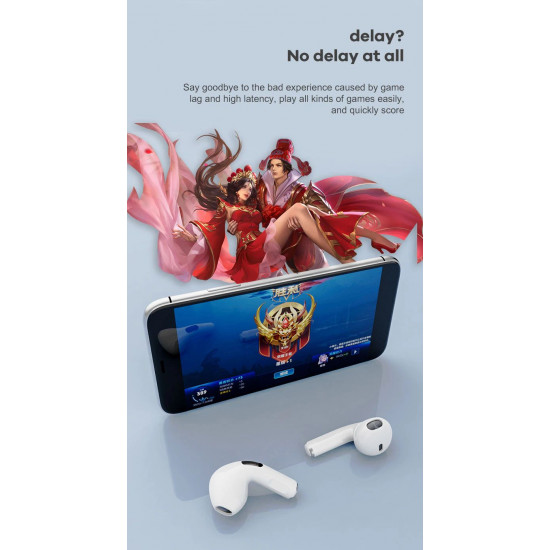 TWS Mini True Wireless Earbuds P63, Touch Control Bluetooth Headset, Built-in Mic, 3D Heavy Bass, Bluetooth 5.0, Perfect for All Activities (White)
