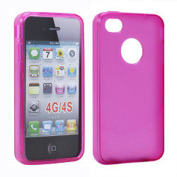iPhone 4S 4 TPU Gel Case (Hot PInk)