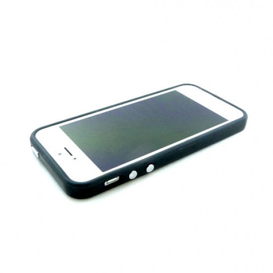 iPhone 5 5S Bumper with Chrome Button (Black - Black)