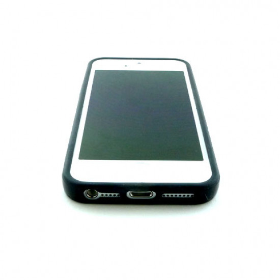 iPhone 5 5S Bumper with Chrome Button (Black - Black)