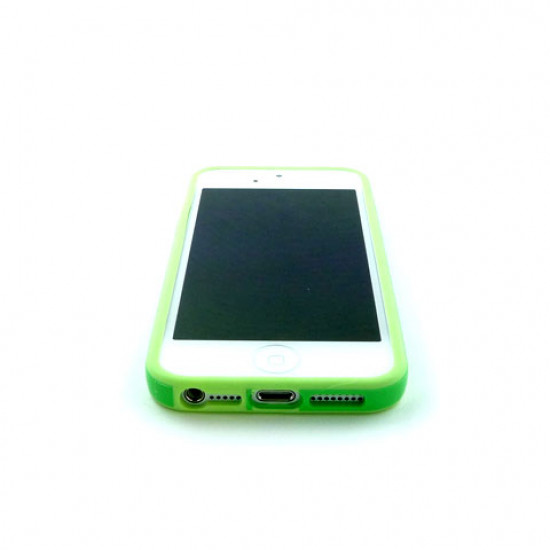 iPhone 5 5S Bumper with Chrome Button  (Lime - Green)