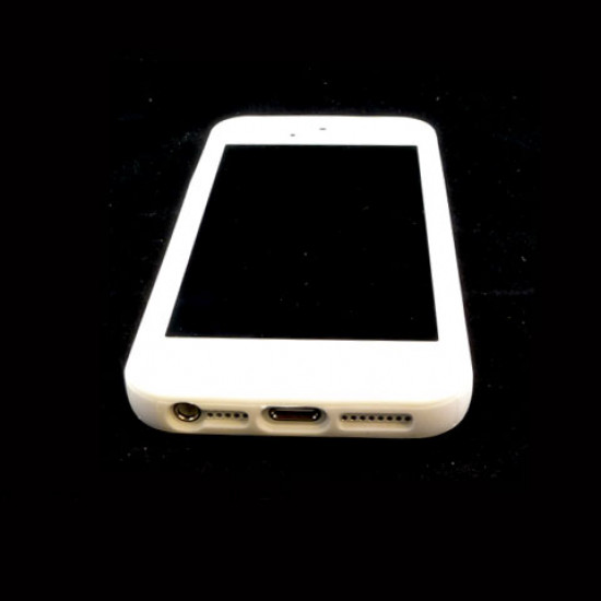 iPhone 5 5S Bumper with Chrome Button (White-White)