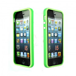 iPhone 5 5S Bumper with Chrome Button  (Lime - Green)