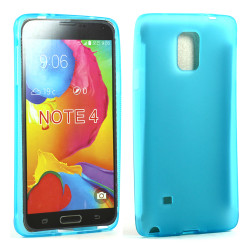Samsung Galaxy Note 4 Soft TPU Gel Case (Blue)