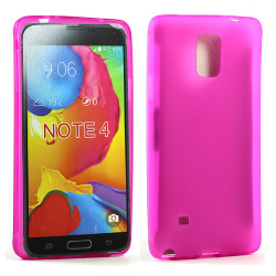 Samsung Galaxy Note 4 Soft TPU Gel Case (Hot Pink)