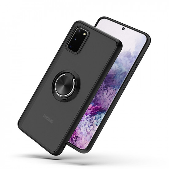 Tuff Slim Armor Hybrid Ring Stand Case for Samsung Galaxy A71 5G (Black)