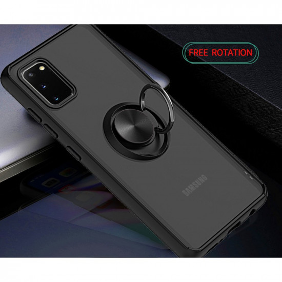 Tuff Slim Armor Hybrid Ring Stand Case for Samsung Galaxy A71 5G (Black)
