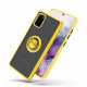 Tuff Slim Armor Hybrid Ring Stand Case for Samsung Galaxy A02S (Yellow)