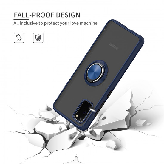 Tuff Slim Armor Hybrid Ring Stand Case for Samsung Galaxy A01 Core (Navy Blue)