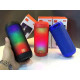 LED Color Light Wireless Bluetooth Portable Speaker, SD & USB Slot, FM Radio, Durable Shell, Universal Compatibility (Red)